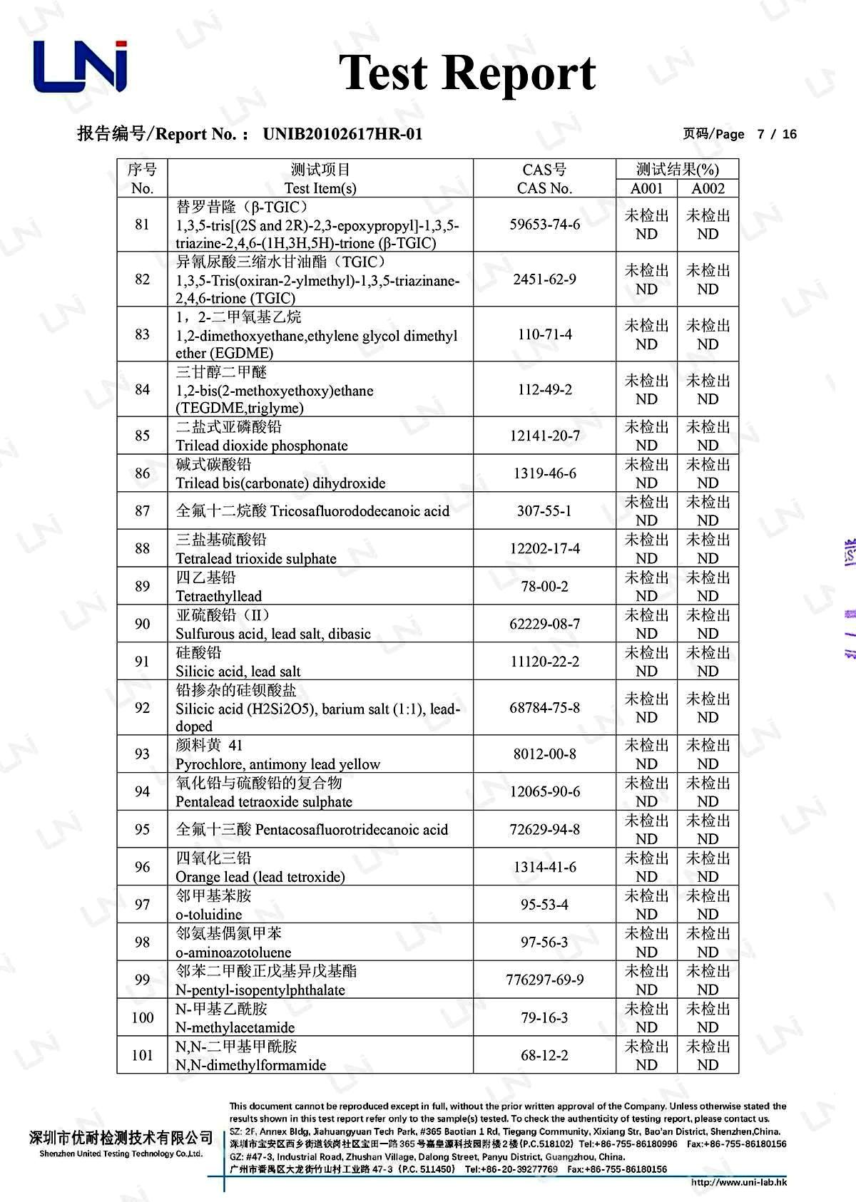 数码管-REACH中英文报告